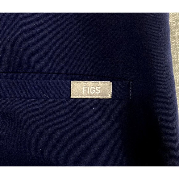 FIGS Scrub Top Technical Collection Small Blue Two Pocket Soft Stretch Comfort - Picture 3 of 11